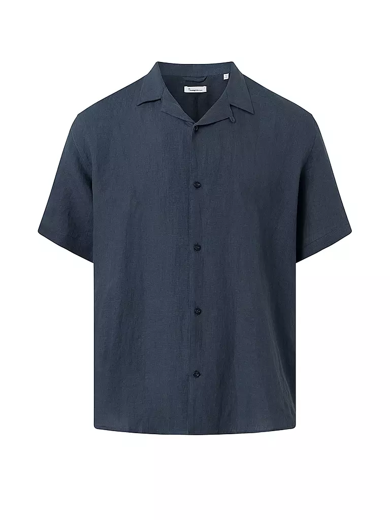 KNOWLEDGE COTTON APPAREL | Leinenhemd Regular Fit  | blau