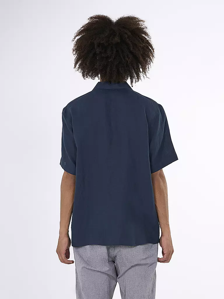 KNOWLEDGE COTTON APPAREL | Leinenhemd Regular Fit  | blau