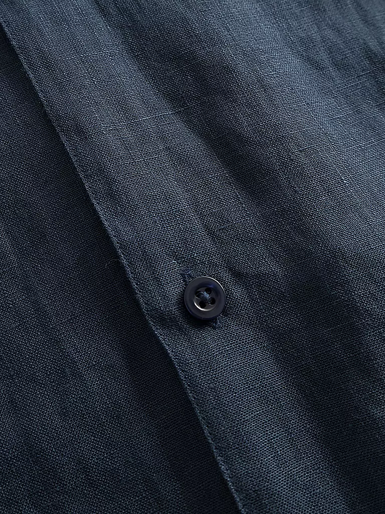 KNOWLEDGE COTTON APPAREL | Leinenhemd Regular Fit  | blau