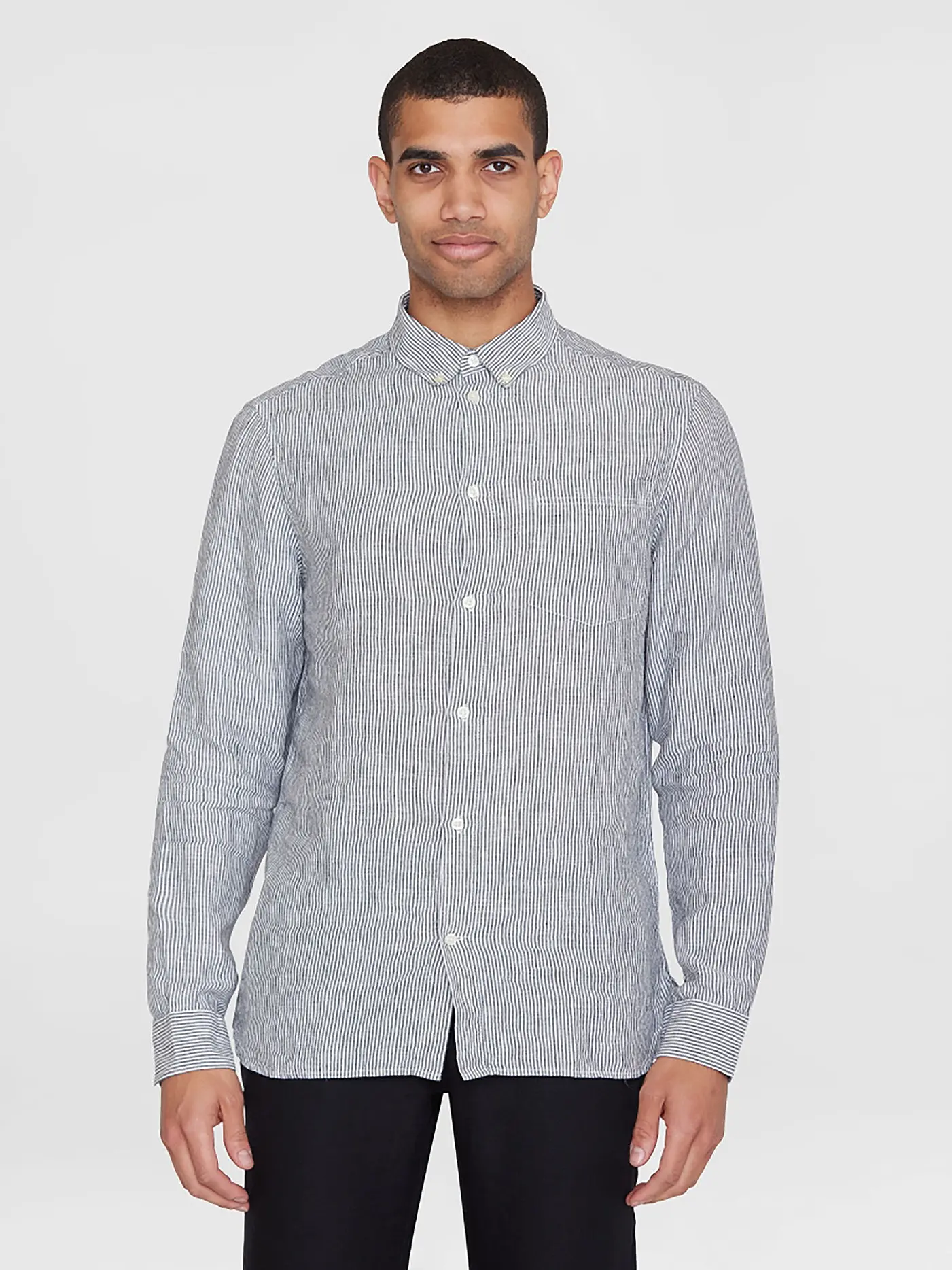 KNOWLEDGE COTTON APPAREL | Leinenhemd | blau