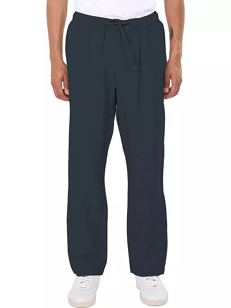 KNOWLEDGE COTTON APPAREL | Leinenhose  | blau