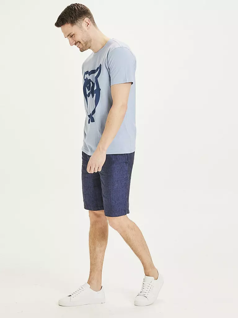 KNOWLEDGE COTTON APPAREL | Leinenshorts Birch | blau