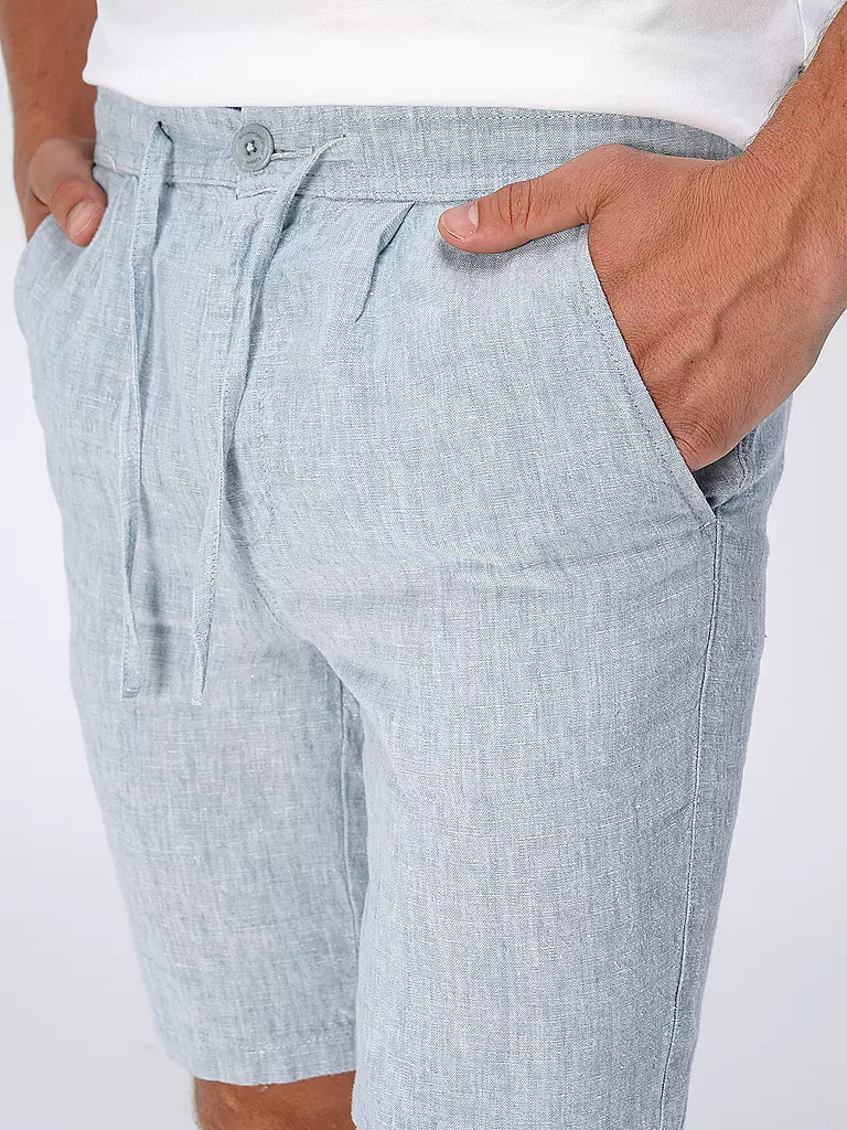 KNOWLEDGE COTTON APPAREL | Leinenshorts Loose Fit | hellblau