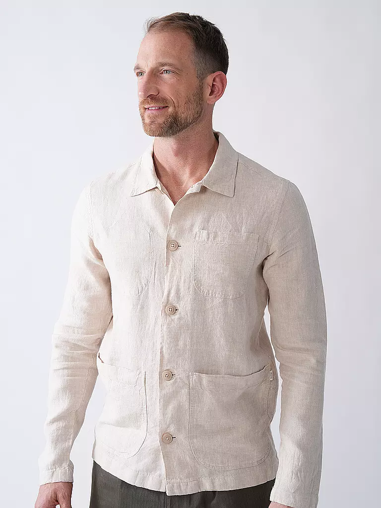 KNOWLEDGE COTTON APPAREL | Overshirt  | beige