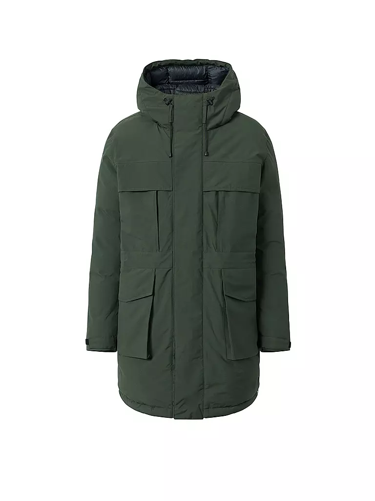 KNOWLEDGE COTTON APPAREL | Parka APEX CANVAS | dunkelgrün
