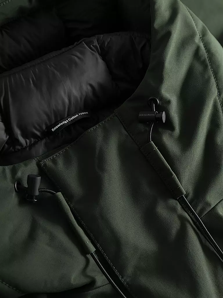 KNOWLEDGE COTTON APPAREL | Parka APEX CANVAS | dunkelgrün