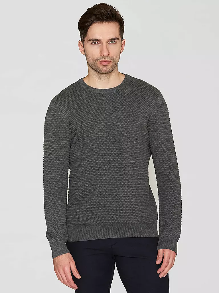 KNOWLEDGE COTTON APPAREL | Strickjacke | grau