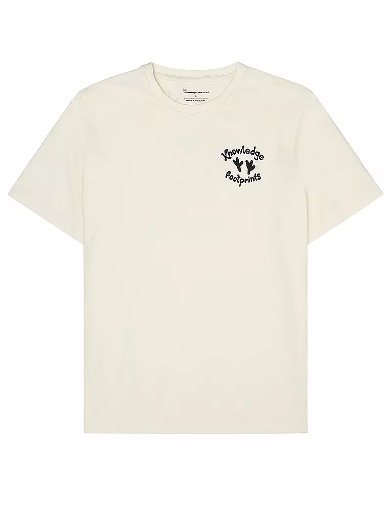 KNOWLEDGE COTTON APPAREL | T-Shirt  | creme