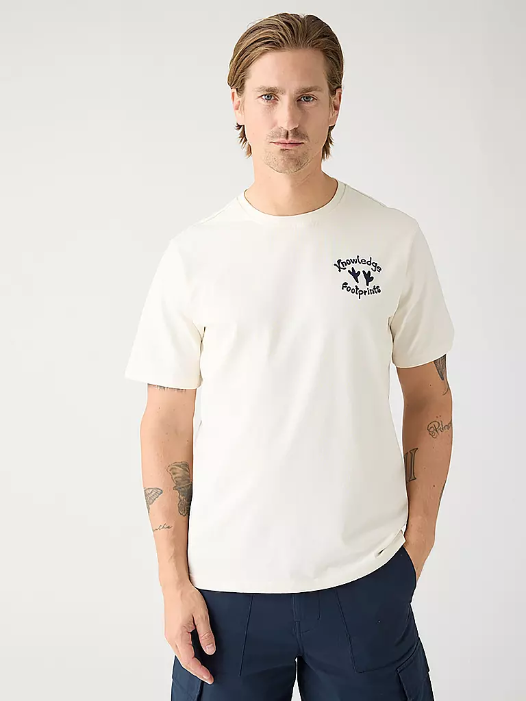 KNOWLEDGE COTTON APPAREL | T-Shirt  | creme