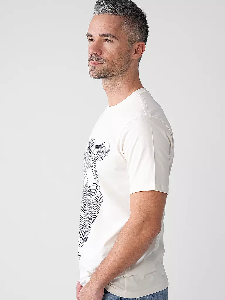 KNOWLEDGE COTTON APPAREL | T-Shirt OWL LINES | olive