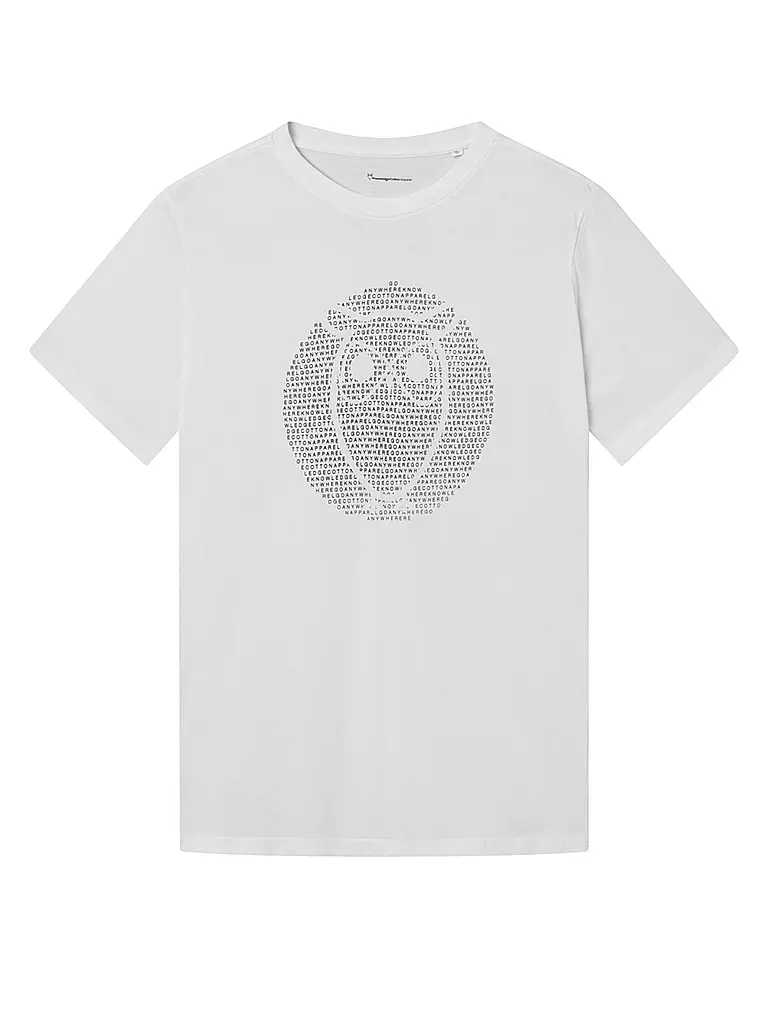 KNOWLEDGE COTTON APPAREL | T-Shirt OWL | weiss