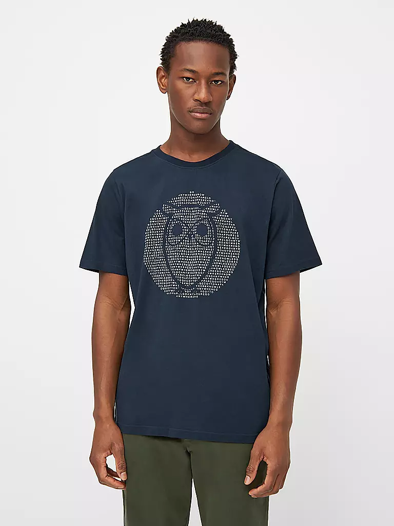 KNOWLEDGE COTTON APPAREL | T-Shirt OWL | blau