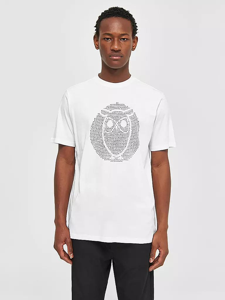 KNOWLEDGE COTTON APPAREL | T-Shirt OWL | weiss