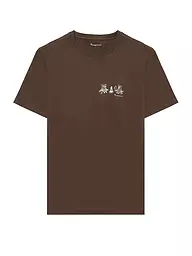 KNOWLEDGE COTTON APPAREL | T-Shirt OWLS CHEST | braun