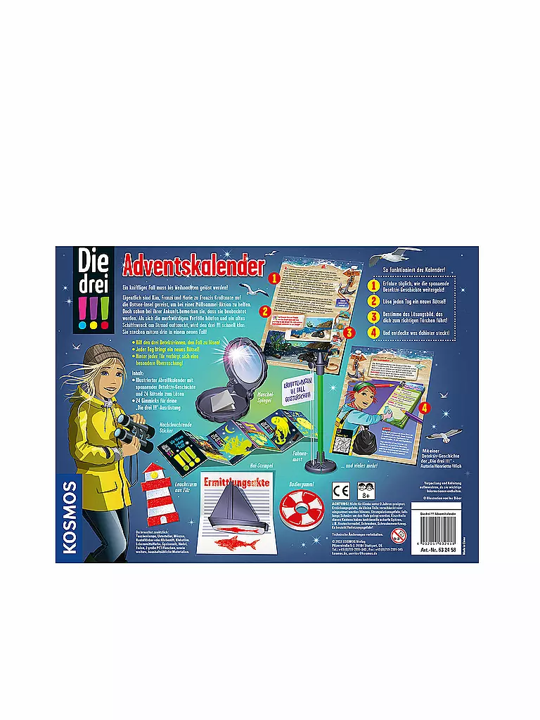 KOSMOS | Die drei !!! Adventskalender 2022 | keine Farbe