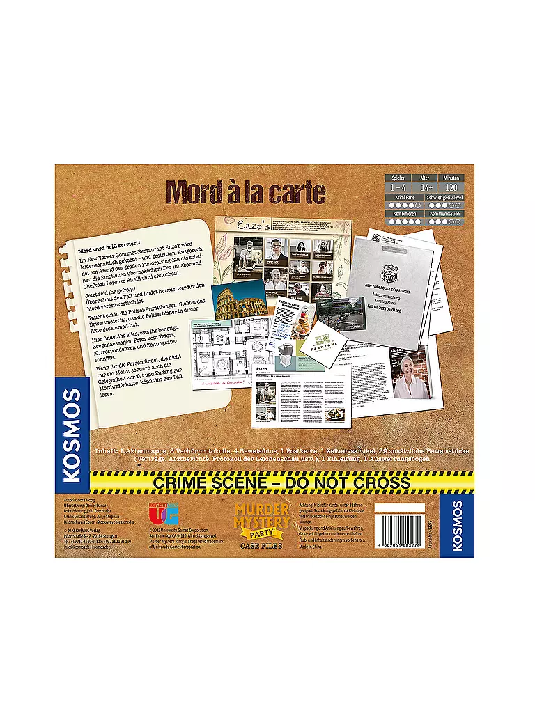 KOSMOS | Murder Mystery Case Files Mord a la Carte | keine Farbe
