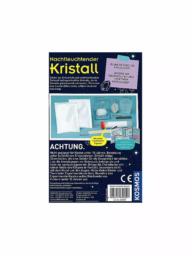 KOSMOS | Nachtleuchtender Kristall | keine Farbe