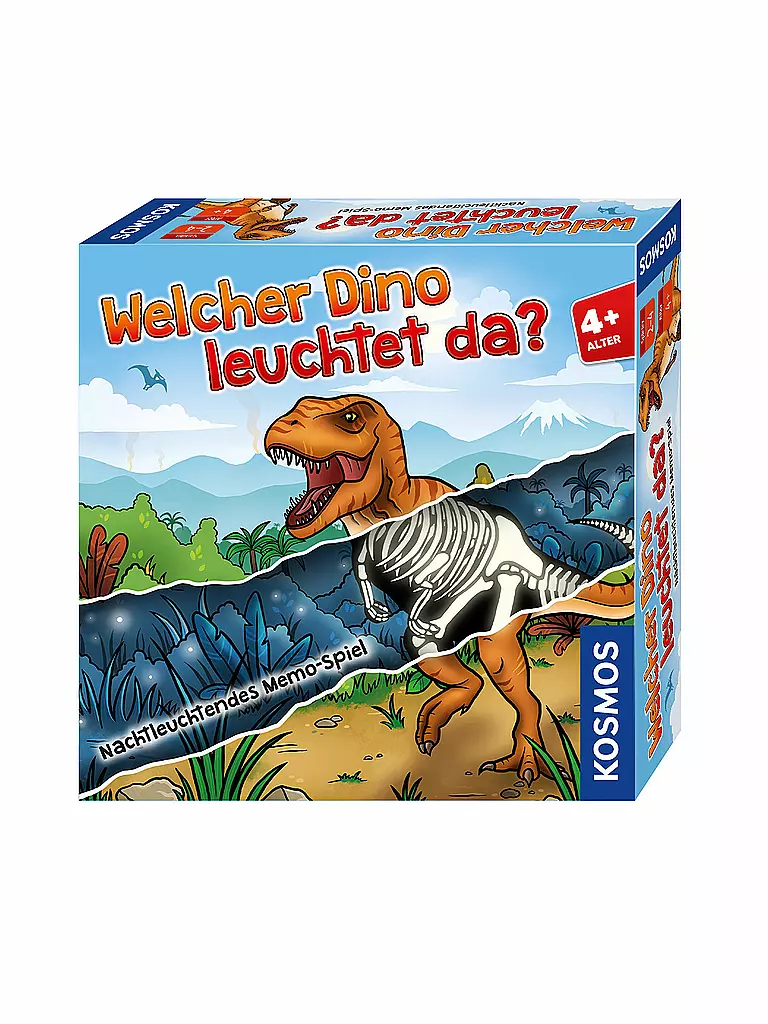 KOSMOS | Welcher Dino leuchtet da? - Nachtleuchtendes Memo-Spiel | keine Farbe