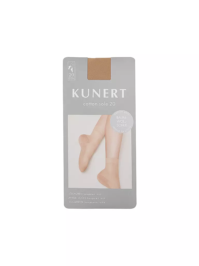 KUNERT | Söckchen COTTON SOLE 20 DEN crystal | beige