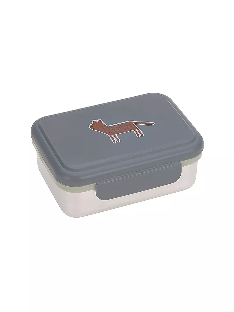 LÄSSIG | Lunchbox - Frischhaltedose Edelstahl Safari Tiger | keine Farbe