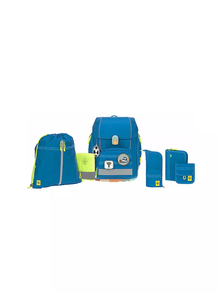 LÄSSIG | Schultaschen Set 7tlg Boxy Unique Blue | blau