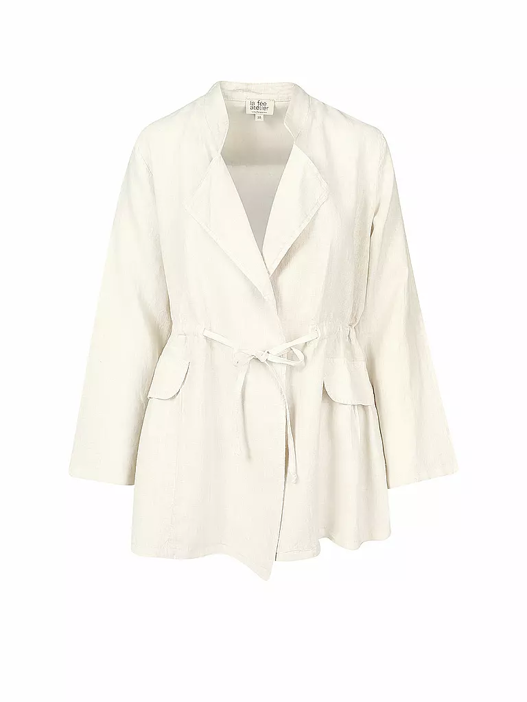 LA FEE MARABOUTEE | Leinen Blazer Leila | creme