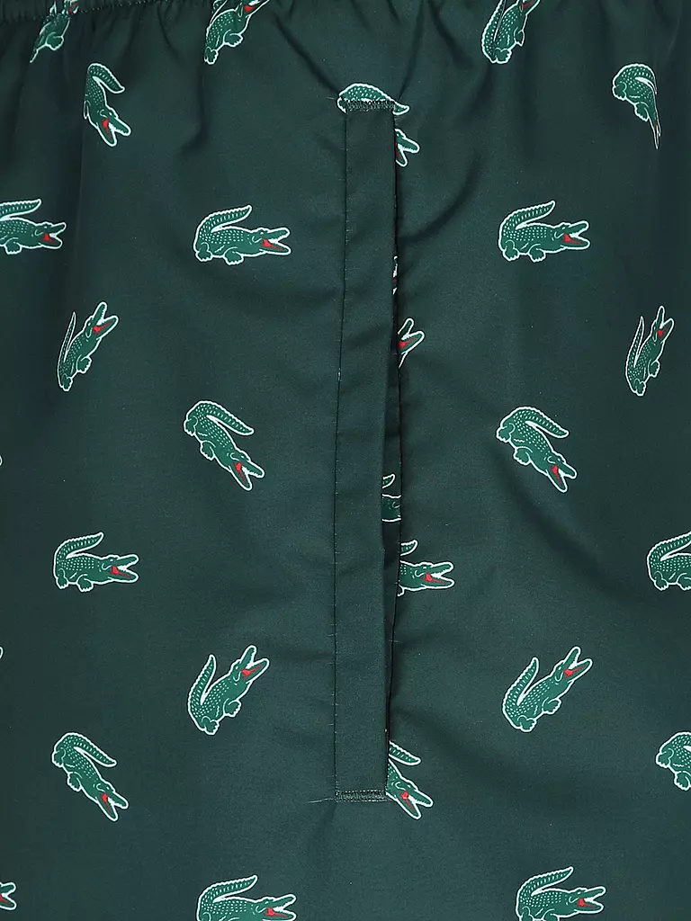 LACOSTE | Badeshorts  | dunkelgrün