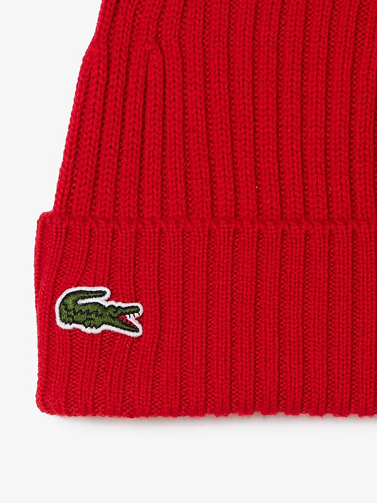 LACOSTE | Mütze - Beanie | rot