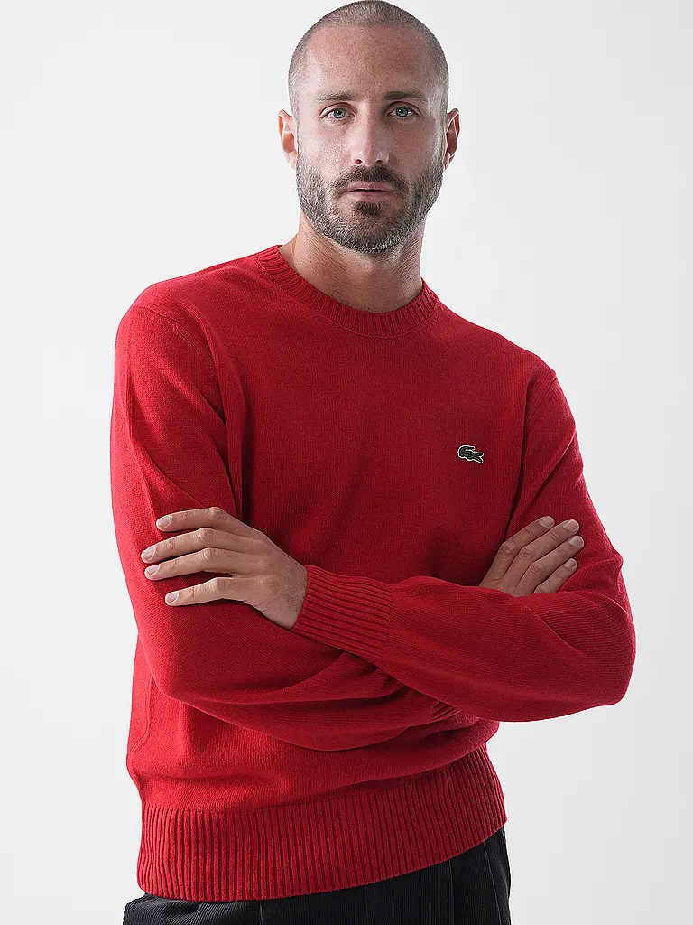 LACOSTE | Pullover  | rot