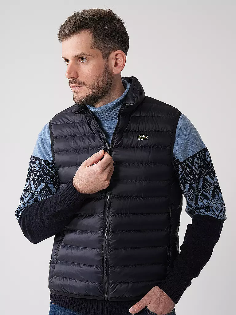 LACOSTE | Steppgilet | dunkelblau