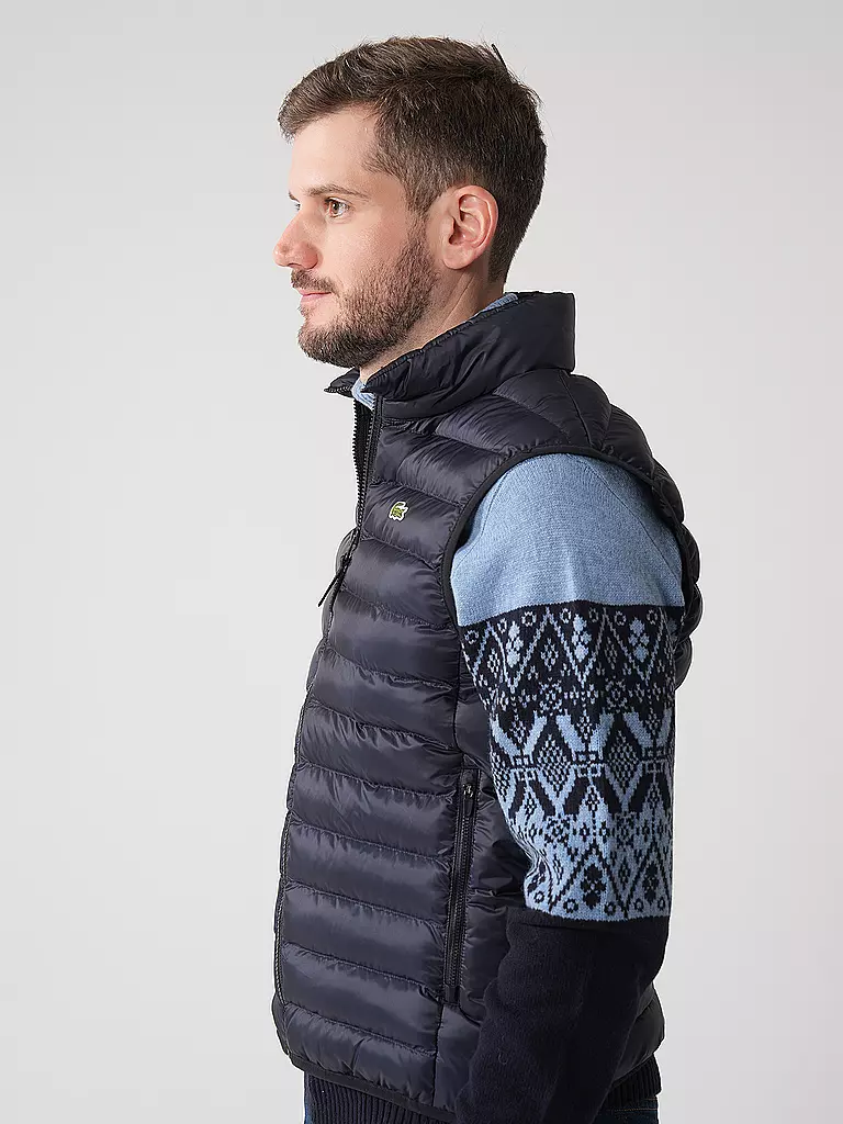 LACOSTE | Steppgilet | dunkelblau