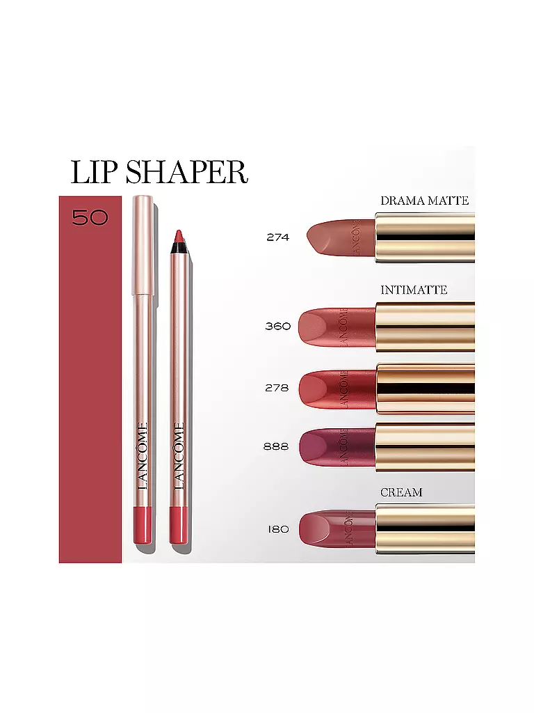 LANCÔME | Lippenkonturenstift - Lip Idôle Lip Shaper Creamy Matte Lip Liner (50 Sheik's Rosy Nude) | rosa