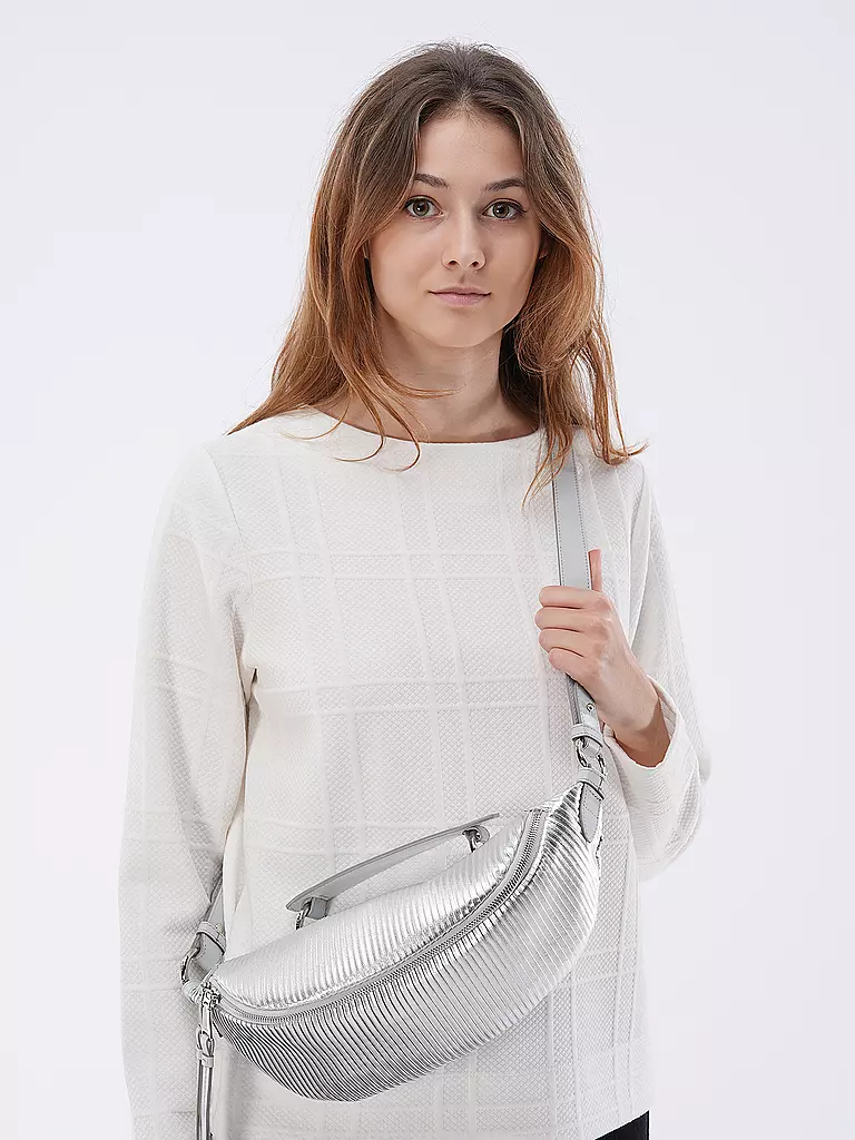 LANCEL | Ledertasche  - Henkeltasche ORIGAMI DE LANCEL | silber