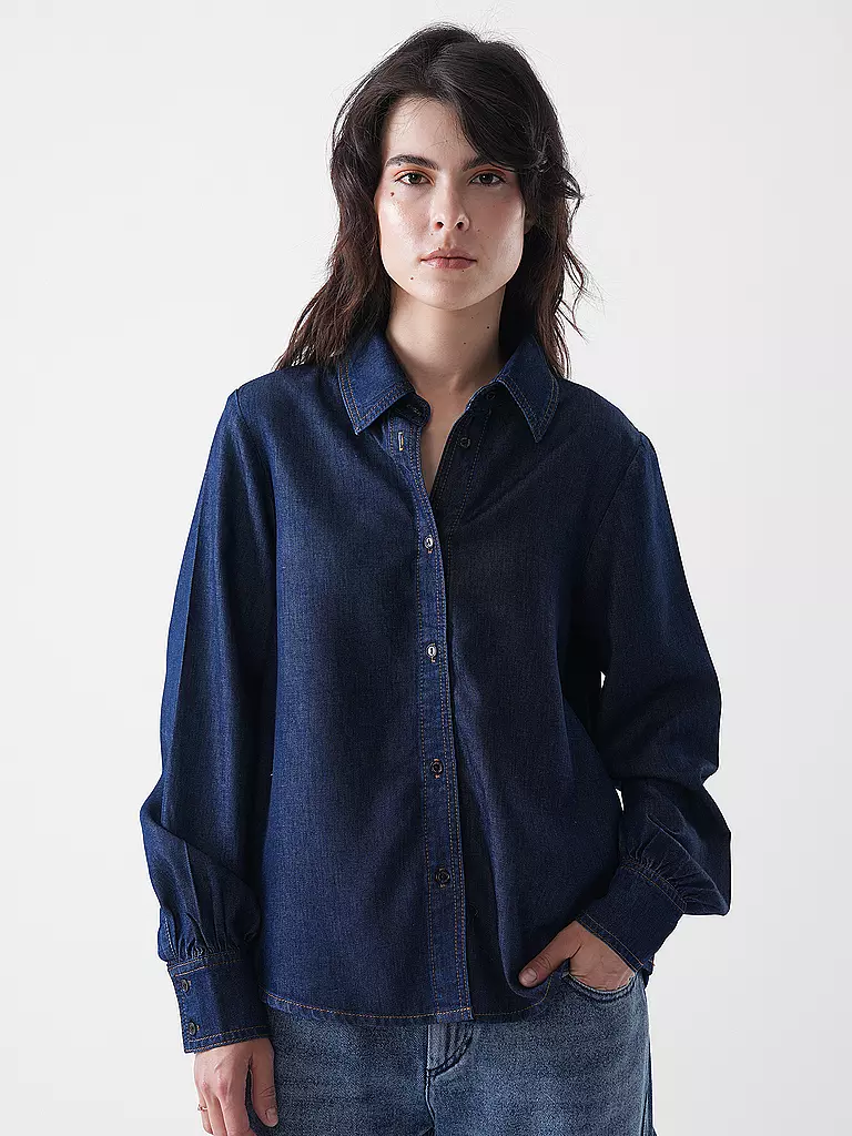 LANIUS | Jeansbluse | dunkelblau
