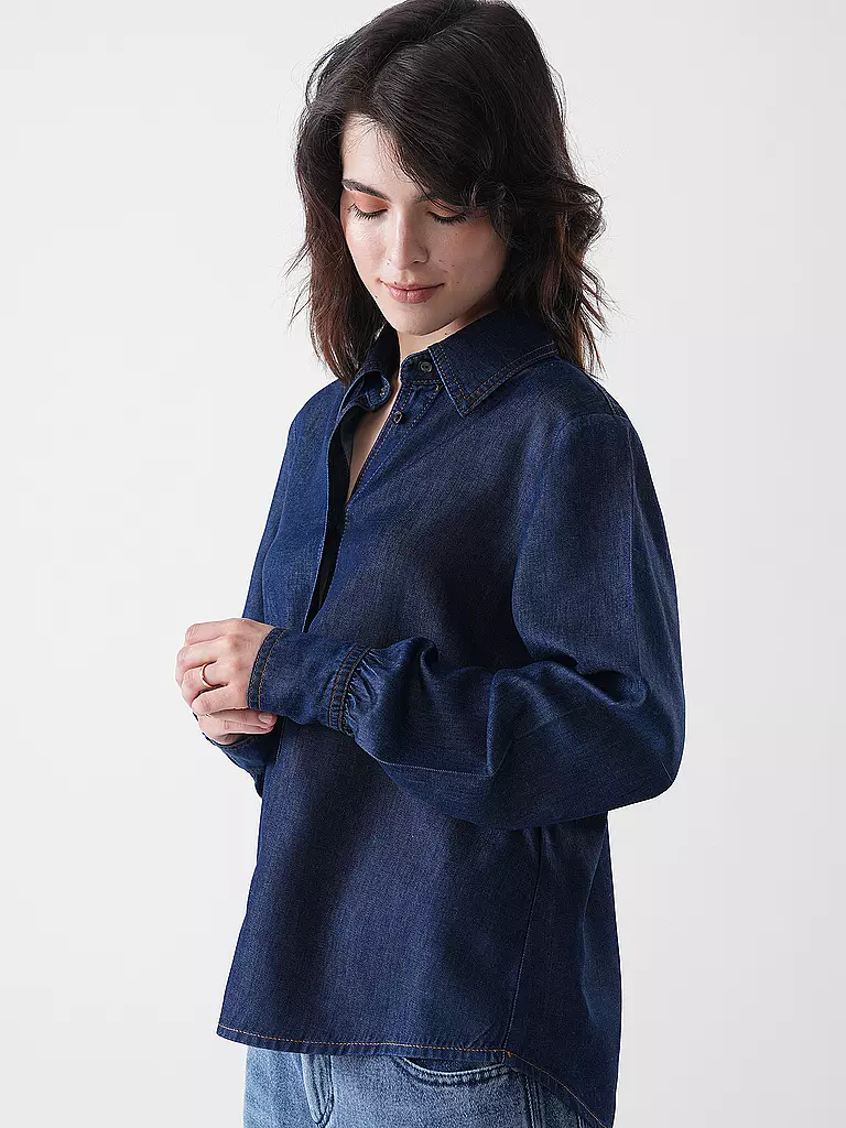 LANIUS | Jeansbluse | dunkelblau