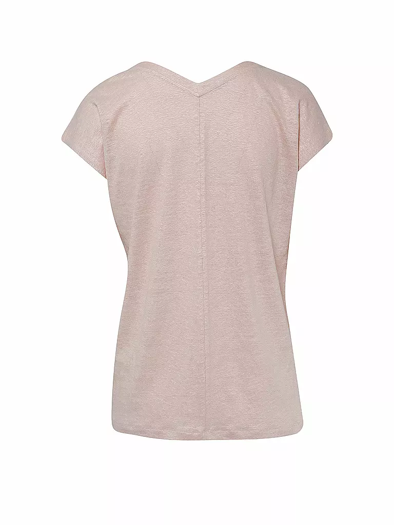 LANIUS | Leinen T-Shirt | rosa
