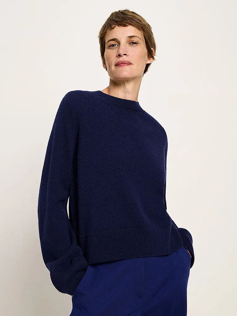 LANIUS | Pullover Cropped Fit | dunkelblau