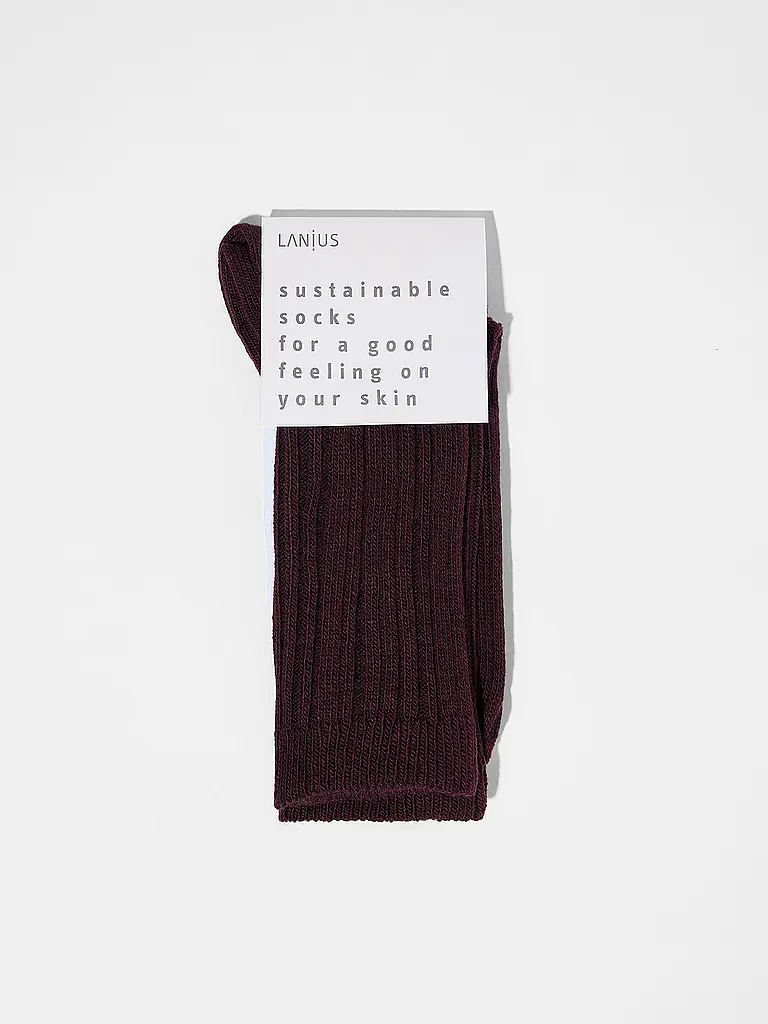 LANIUS | Socken bordeaux | dunkelrot