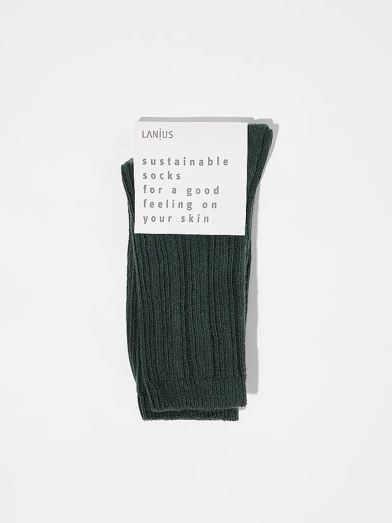 LANIUS | Socken forest melange | dunkelgrün