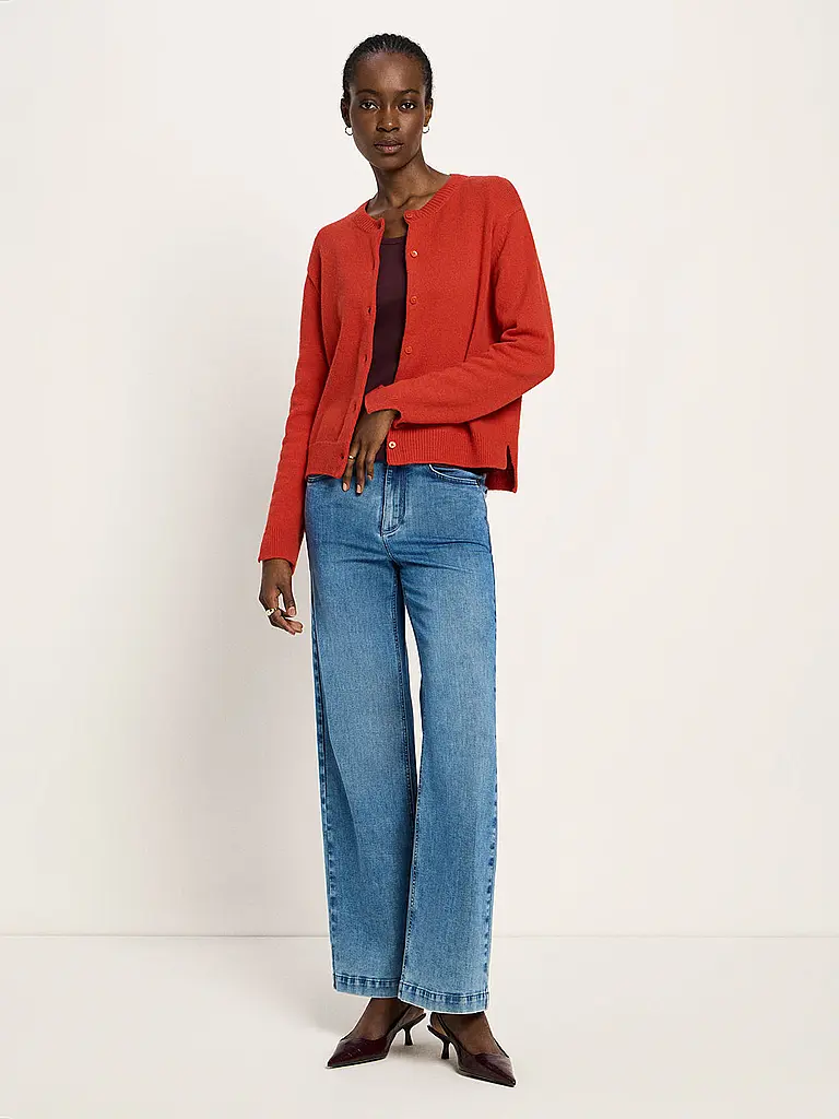 LANIUS | Strickjacke Boxy Fit | rot