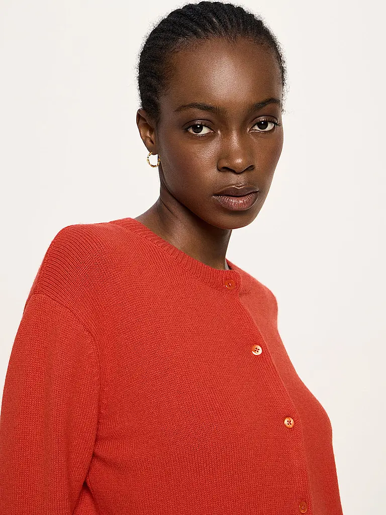 LANIUS | Strickjacke Boxy Fit | rot