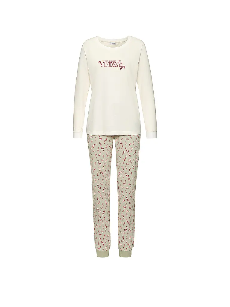 LASCANA | Pyjama LAS XMAS  | Hellgrün