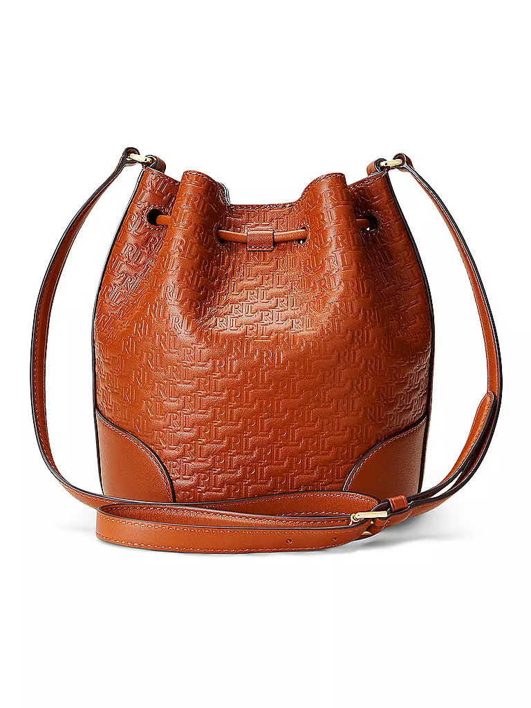 LAUREN RALPH LAUREN | Ledertasche - Bucket Bag DRAWSTRING Medium | braun