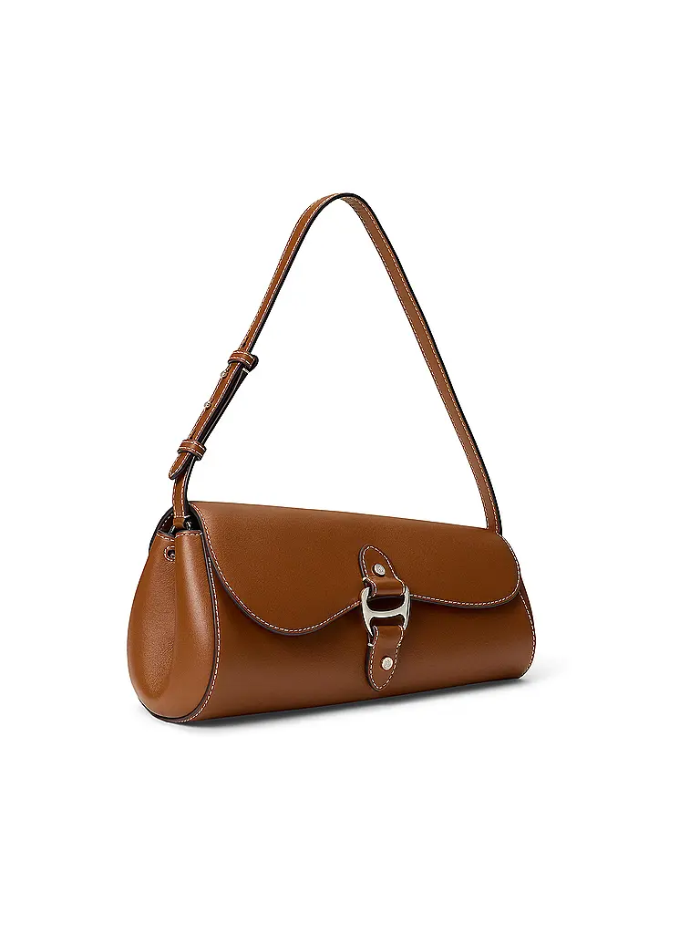 LAUREN RALPH LAUREN | Ledertasche - Schultertasche TASHA Medium | braun