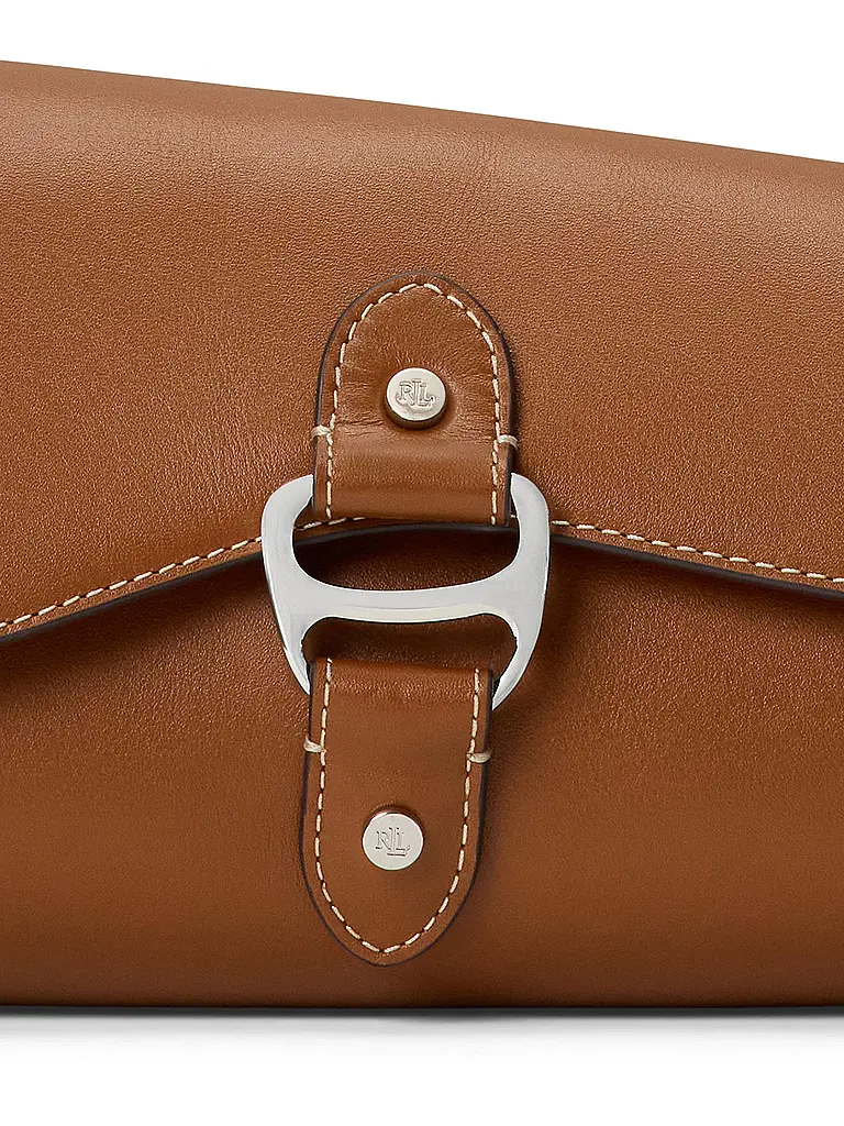 LAUREN RALPH LAUREN | Ledertasche - Schultertasche TASHA Medium | braun