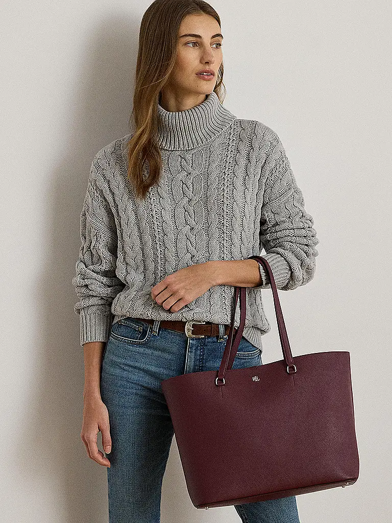 LAUREN RALPH LAUREN | Ledertasche - Shopper KARLY Large | dunkelrot