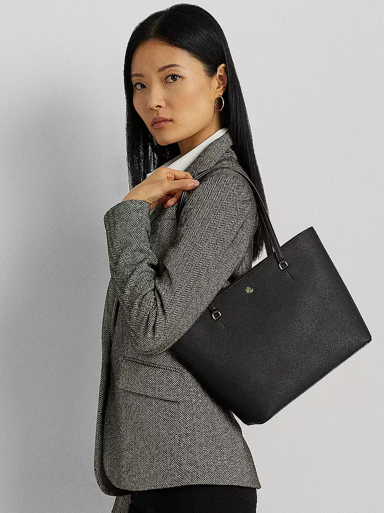 LAUREN RALPH LAUREN | Ledertasche - Shopper KARLY Medium | schwarz