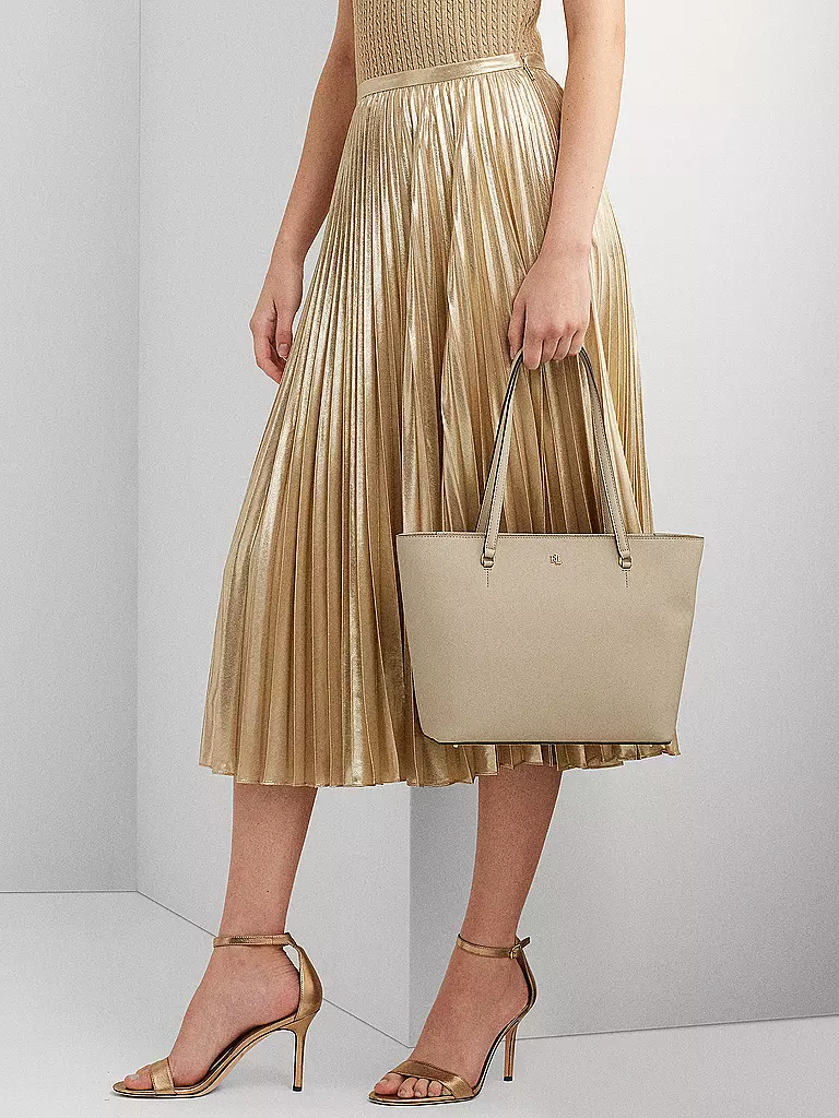 LAUREN RALPH LAUREN | Ledertasche - Shopper KARLY Medium | gold