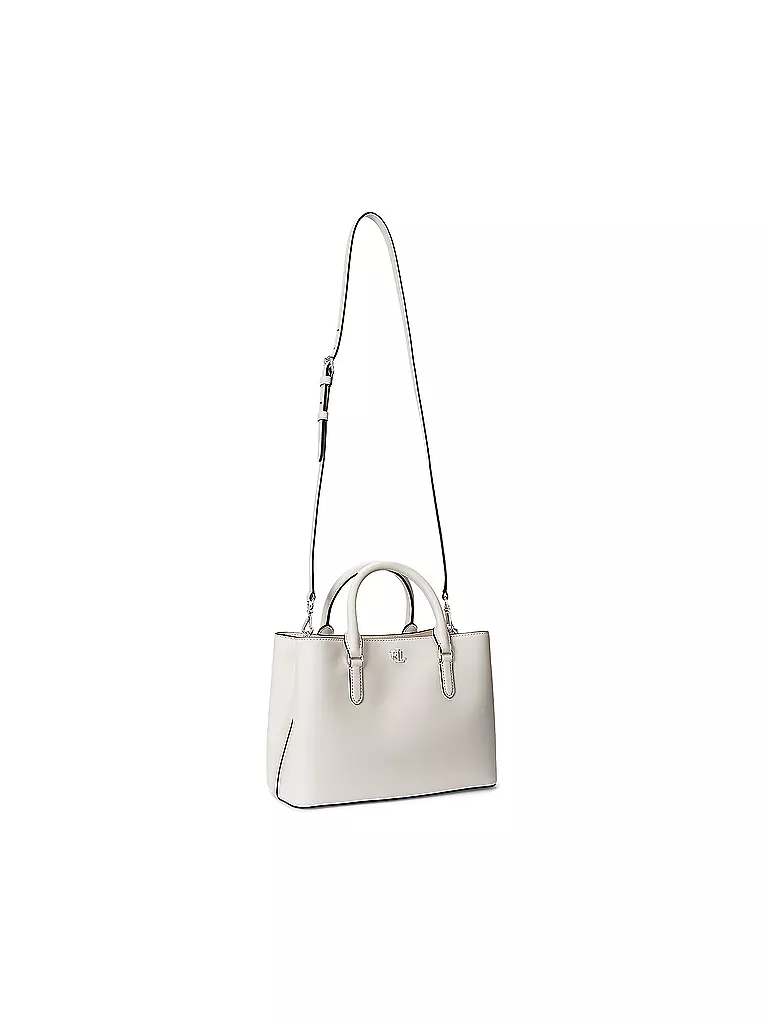 LAUREN RALPH LAUREN | Ledertasche - Tote Bag MARCY 26 Small | weiss