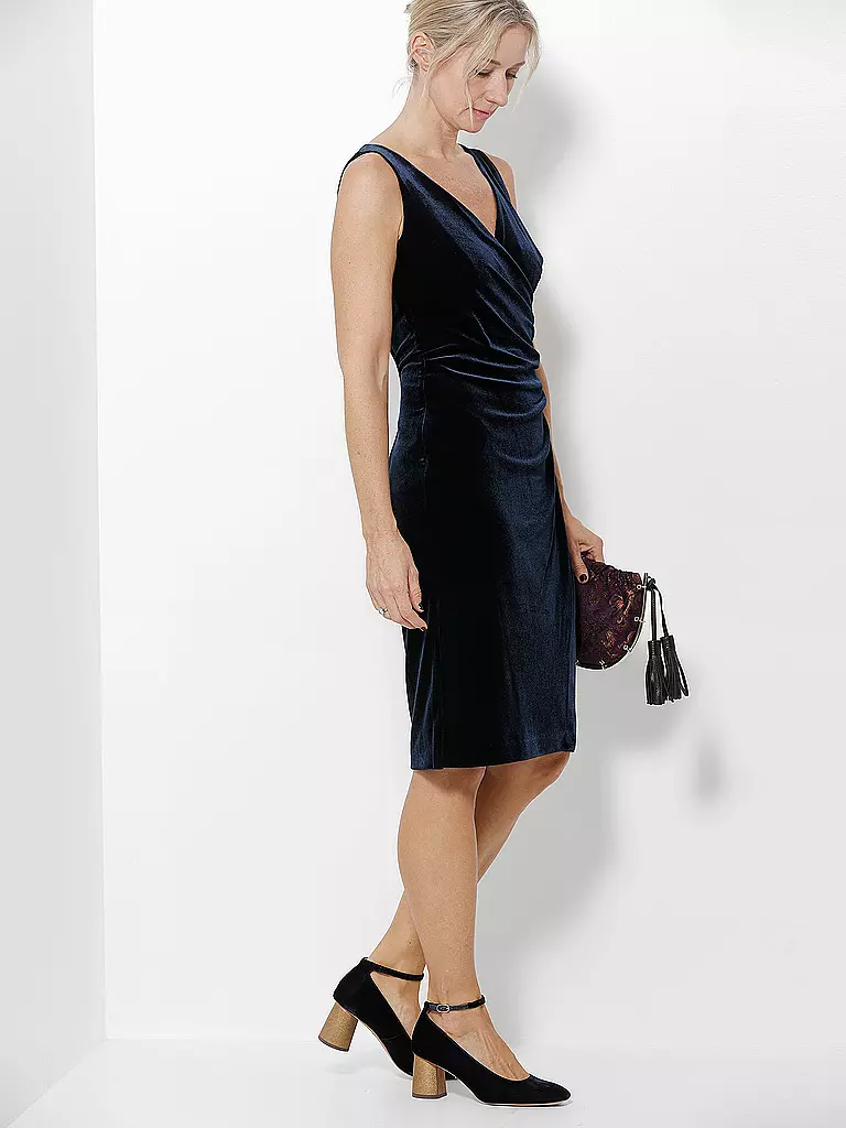 LAUREN RALPH LAUREN | Samtkleid "Torella" | blau